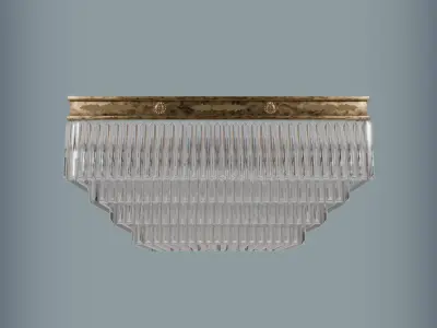 Crystal Square Ceiling Chandelier 3D model