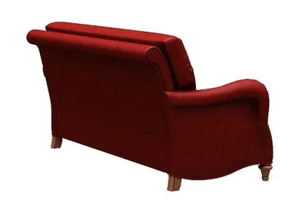 Classical sofa triple seat Low-poly 3D model
