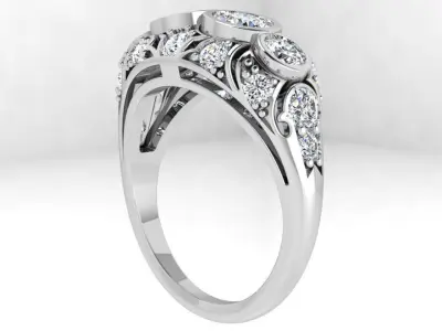 Bezel Setting Diamond Ring 4530 3D print model