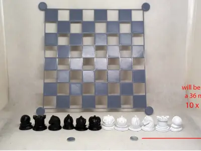 chess fridge magnet print in place No Supports 3D print model
