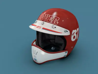 BMX VINTAGE MOTOCROSS RACE HELMET  3D model