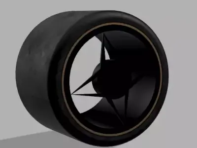 wheel with star 3D model