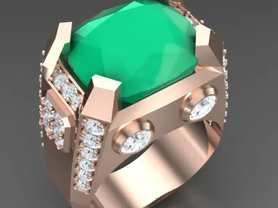 Luxury Men Rings Designs 5MR010 3D print model
