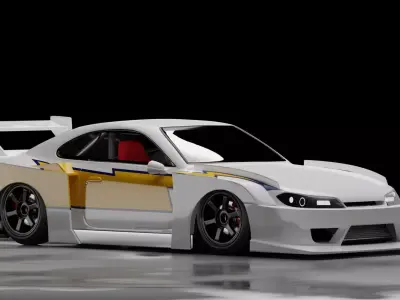 Nissan LB-Super Silhouette S15 SILVIA Low-poly 3D model