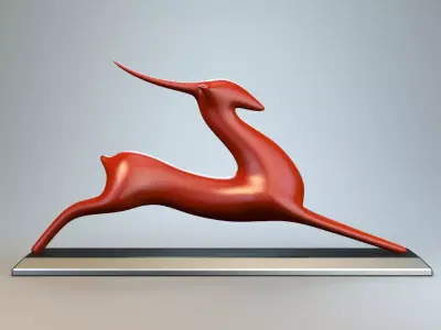 Resting Antelope P 3D print model
