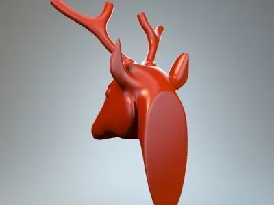 Deer head P 3D print model