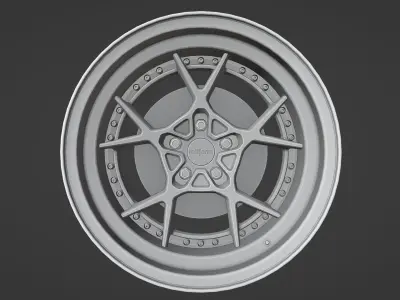 KPS - 3 Piece Wheels - Game Ready Low-poly 3D model