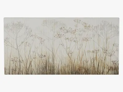 ATGR1486 Wildflowers Ivory Painting Print on Canvas 3D model