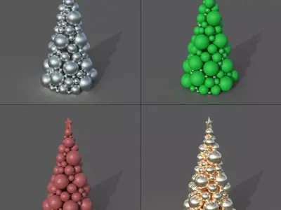 ChristmasTreeDecor christmas tree made of balls 3D model