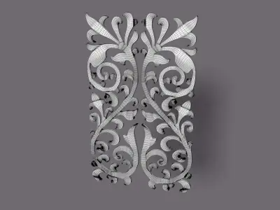 Decorative carved collection 3D model
