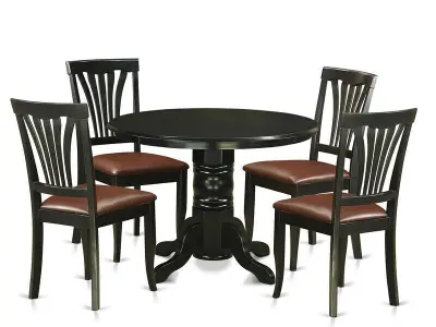 Gallatin Piece Solid Wood Pedestal Dining Set 3D model