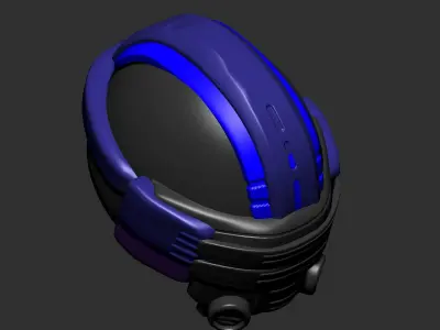 helmet high poly sculpt 3d printable ver 7 3D model 3D model