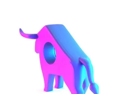 Bull Minimalist Decoration toy 3D print model