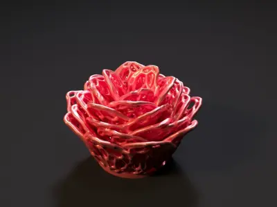 Rose voronoi 3D print model