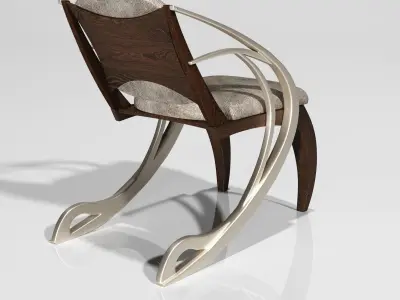 Chair art deco style 3D model