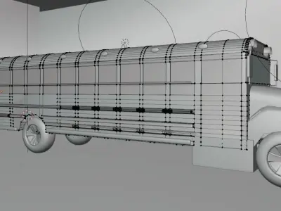 school bus  Low-poly 3D model