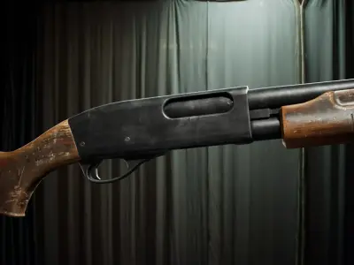 PBR - R870 Woodstock Shotgun  - Game-Ready 3D Asset Low-poly 3D model