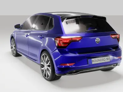 Volkswagen Polo GTI Low-poly 3D model