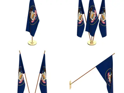 Utah Flag Pack 3D model