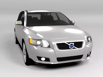 VOLVO V50 LOWPOLY Low-poly 3D model