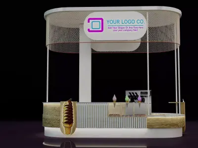 Booth Exhibition Stand a673 3D model