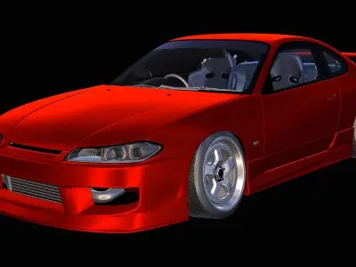 GP Sports G-Sonic Type-1 - GT7 - GT6 S15 Silvia Spec R Low-poly 3D model