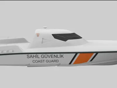 Coast Guard Boat MRTP Kaan 3D model