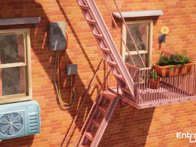 Stylized NYC Megapack New York Unreal Engine Ready Game Ready Low-poly 3D model