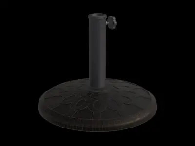 Round Umbrella Stand Low-poly 3D model