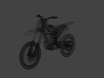 Yamaha YZ450F Low-poly 3D model
