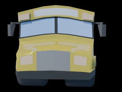 School Bus Free low-poly 3D model