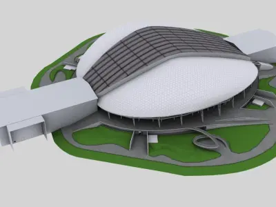 Stadium Fisht Low-poly 3D model