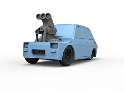 Crazy Fiat 126p Scale 1 to 24 3D print model