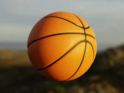 Procedural Realistic Basketball - Game and Print Ready 3D model