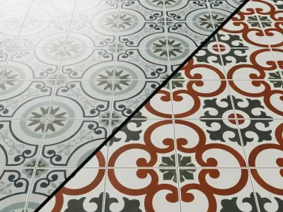 Lapaz Daisy  9x9 Matte Porcelain Tile 3D model