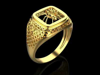 mens spider rings 140 3D print model