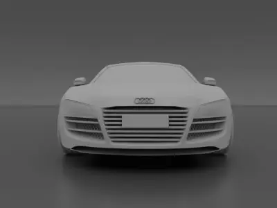 Audio R8 model Low-poly 3D model