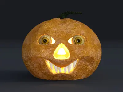 Pumpkin Halloween Rigged Low-poly 3D model