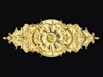 Central decor ornament for furniture 3D model 854