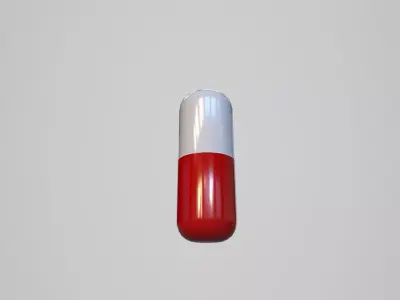 Drug Pill Low-poly 3D model