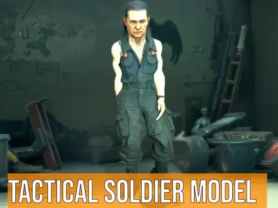 Tactical Soldier model pack Low-poly 3D model