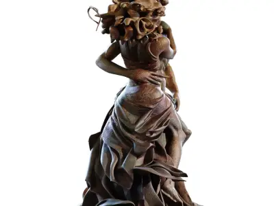 Dancing Man and Woman Sculpture set 793 Low-poly 3D model