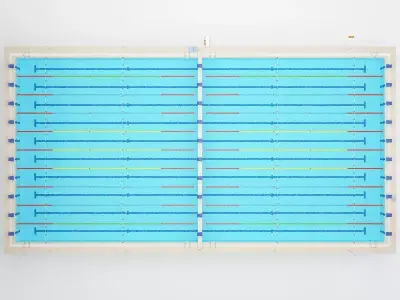Swimming Pool - Olympic 3D model