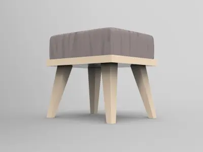Roni Stool Low-poly 3D model