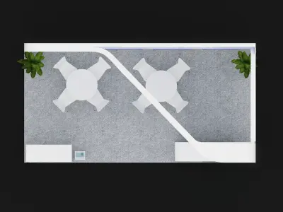 exhibition stand 6x3m 3D print model