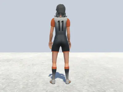Sports Avatar 06 Female Rigged  Low-poly 3D model