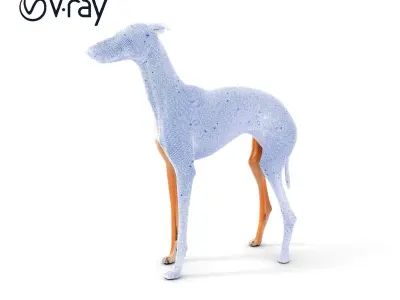 Realistic Greyhound Model Pack for D Rendering Low-poly 3D model