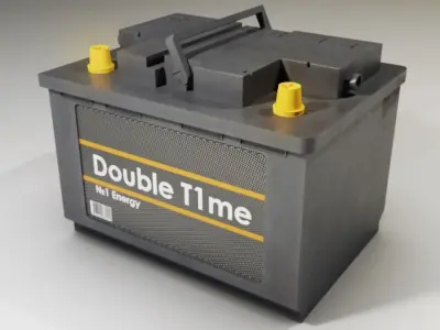 Car Battery Low Poly Low-poly 3D model