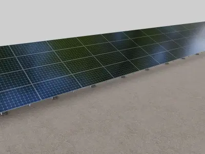 Solar Panel Steel Construction Type 14 3D model
