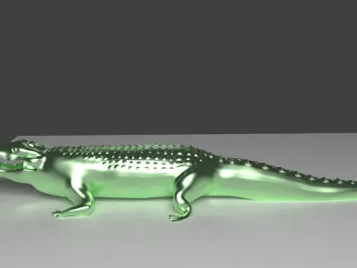 Crocodile simple lowpoly 3D model